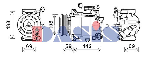 Kompressor, Klimaanlage AKS Dasis 852793N von AKS Dasis