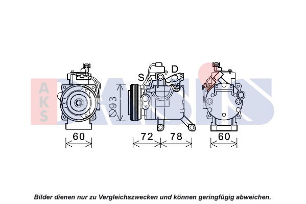 Kompressor, Klimaanlage AKS Dasis 852805N von AKS Dasis