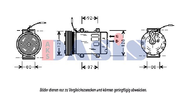 Kompressor, Klimaanlage AKS Dasis 853020N von AKS Dasis