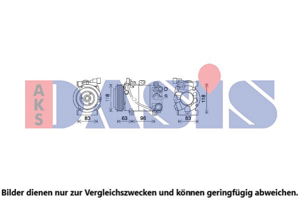 Kompressor, Klimaanlage AKS Dasis 853037N von AKS Dasis