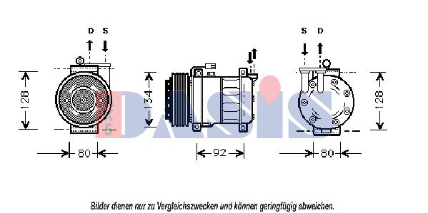 Kompressor, Klimaanlage AKS Dasis 853230N von AKS Dasis