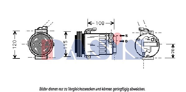 Kompressor, Klimaanlage AKS Dasis 853720N von AKS Dasis