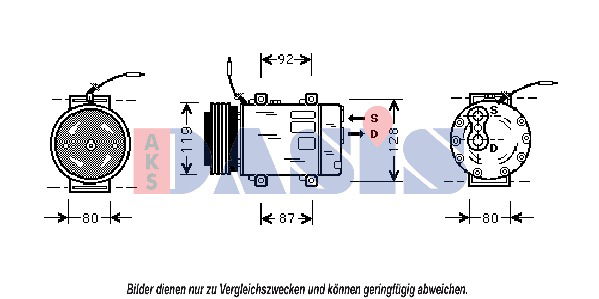 Kompressor, Klimaanlage AKS Dasis 854080N von AKS Dasis