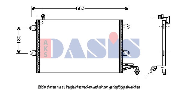 Kondensator, Klimaanlage AKS Dasis 042002N von AKS Dasis