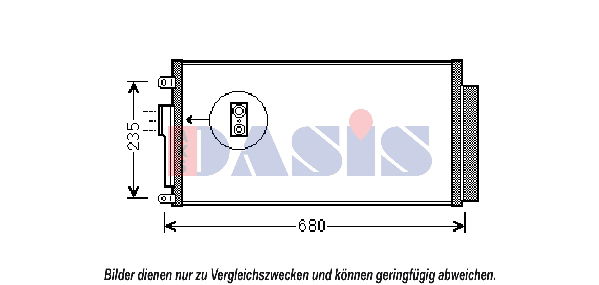 Kondensator, Klimaanlage AKS Dasis 082048N von AKS Dasis