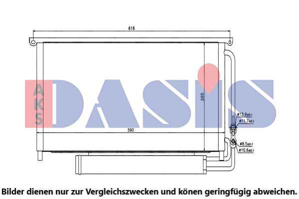 Kondensator, Klimaanlage AKS Dasis 122018N von AKS Dasis