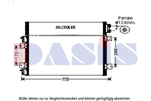 Kondensator, Klimaanlage AKS Dasis 522074N von AKS Dasis