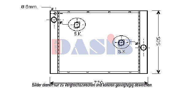 Kühler, Motorkühlung AKS Dasis 050053N von AKS Dasis