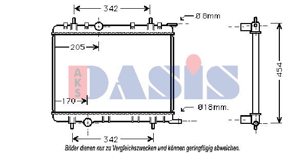 Kühler, Motorkühlung AKS Dasis 061130N von AKS Dasis