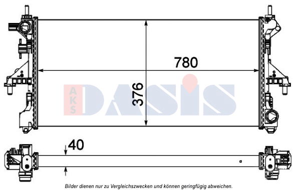 Kühler, Motorkühlung AKS Dasis 080113N von AKS Dasis