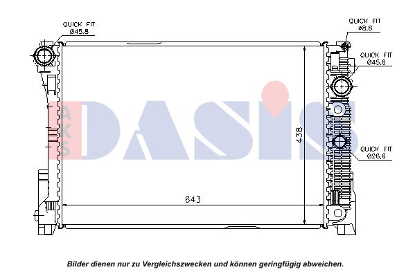 Kühler, Motorkühlung AKS Dasis 120102N von AKS Dasis