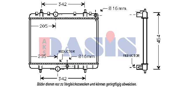 Kühler, Motorkühlung AKS Dasis 160117N von AKS Dasis