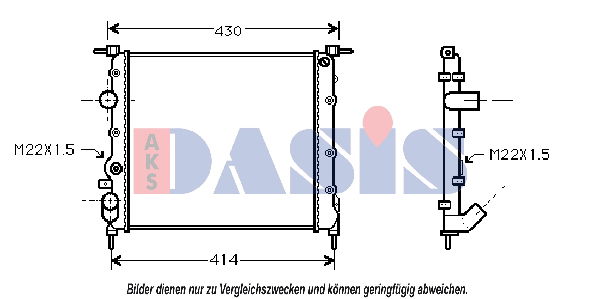 Kühler, Motorkühlung AKS Dasis 180021N von AKS Dasis