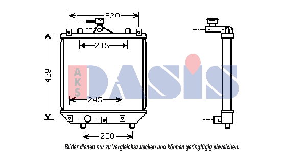 Kühler, Motorkühlung AKS Dasis 322004N von AKS Dasis