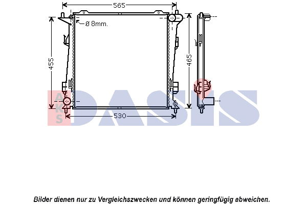 Kühler, Motorkühlung AKS Dasis 510072N von AKS Dasis