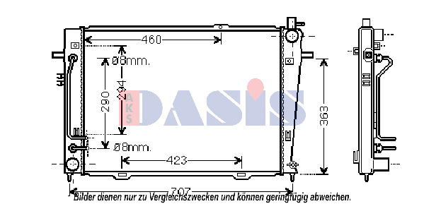 Kühler, Motorkühlung AKS Dasis 510113N von AKS Dasis