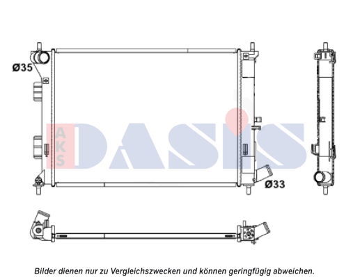 Kühler, Motorkühlung AKS Dasis 560088N von AKS Dasis