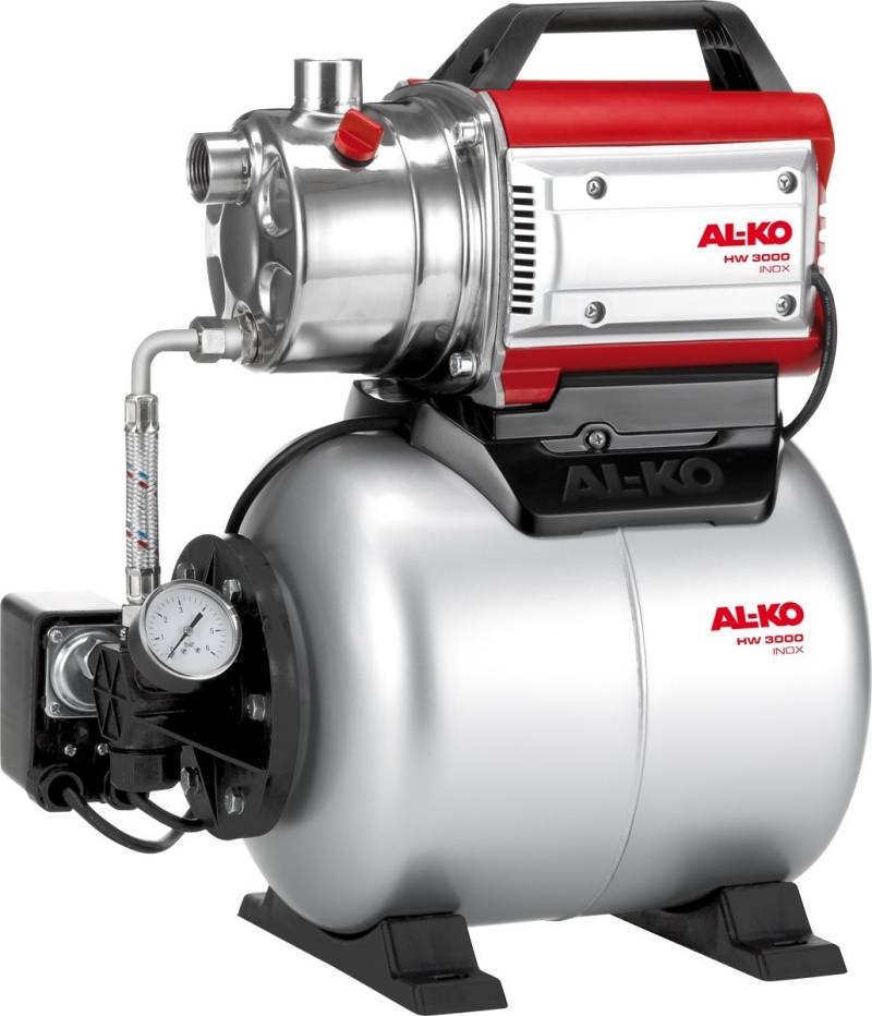 AL-KO Hauswasserwerke HW 3000 Inox Classic (650 W Motorleistung, 3100 l/h max. Fördermenge, 55 m max. Förderhöhe, 17 l Druckkessel) von AL-KO