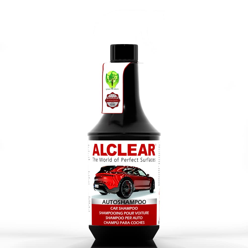 ALCLEAR 721AS Autoshampoo Konzentrat für Autowäsche, Aufbereitung, glänzenden Auto-Lack und Scheiben, 1.000 ml Autopflege Reiniger, Anwendung VOR Lackversiegelung und Reifenglanz, 1000ml von ALCLEAR