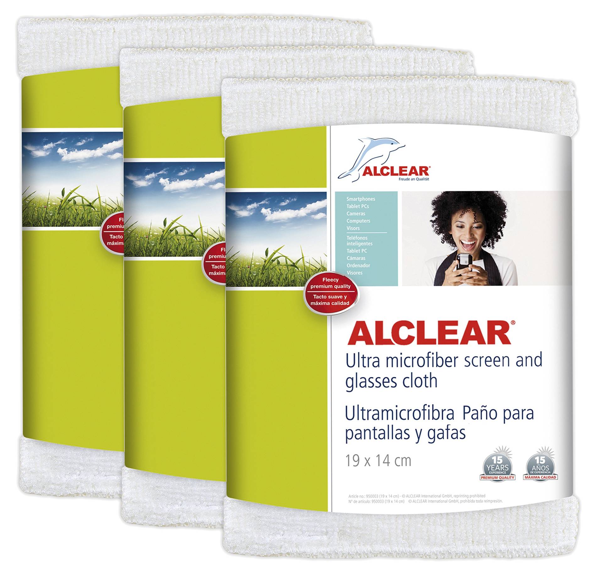 ALCLEAR 950003 Bildschirm-Reinigungstuch aus ultrafeinen Mikrofasern von ALCLEAR