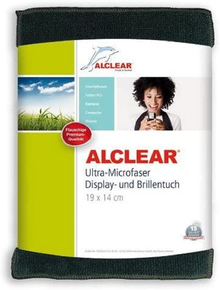 ALCLEAR 950003a Ultra-Microfaser Displaytuch für iPhone, iPad und iPod, 19x14 cm, anthrazit von ALCLEAR