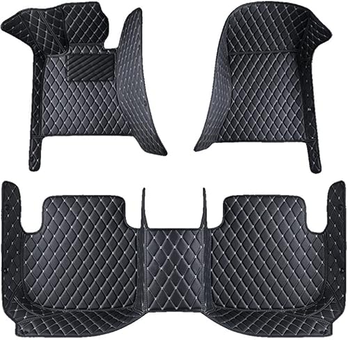 Auto FußMatten Leder Floor Mats Für Volvo S90 2021 2022, Allwetter Automatten Innenschutz Vollständige Abdeckung Set Kratzfest Tragen Fussmatte Zubehör,B/Black-Beige von ALDEPO