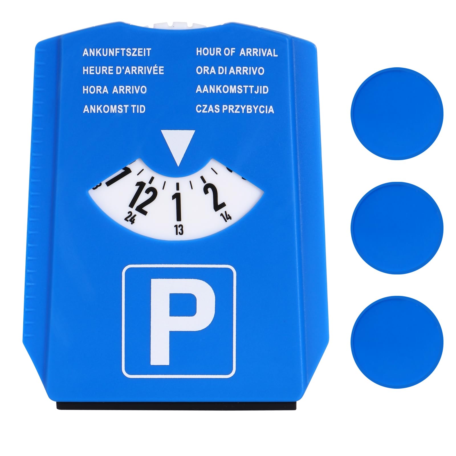 Parkscheibe Parkkarte Parkuhr inkl. 3X Einkaufschips Parking Disc Auto Parkscheiben für Auto LKW Wohnmobil von ALEEIK