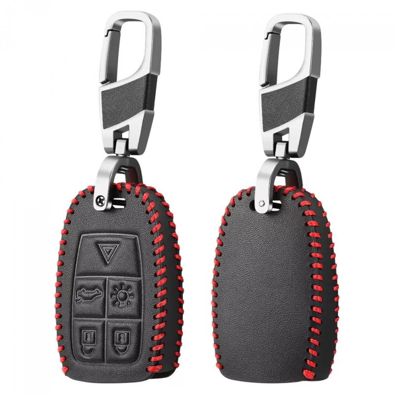 ALIANQ Leder Autoschlüssel Hülle für Volvo C30 C70 S40 V40 V50 2008 2009 2010 2011 5 Tasten Remote Keyless Fob Shell von ALIANQ