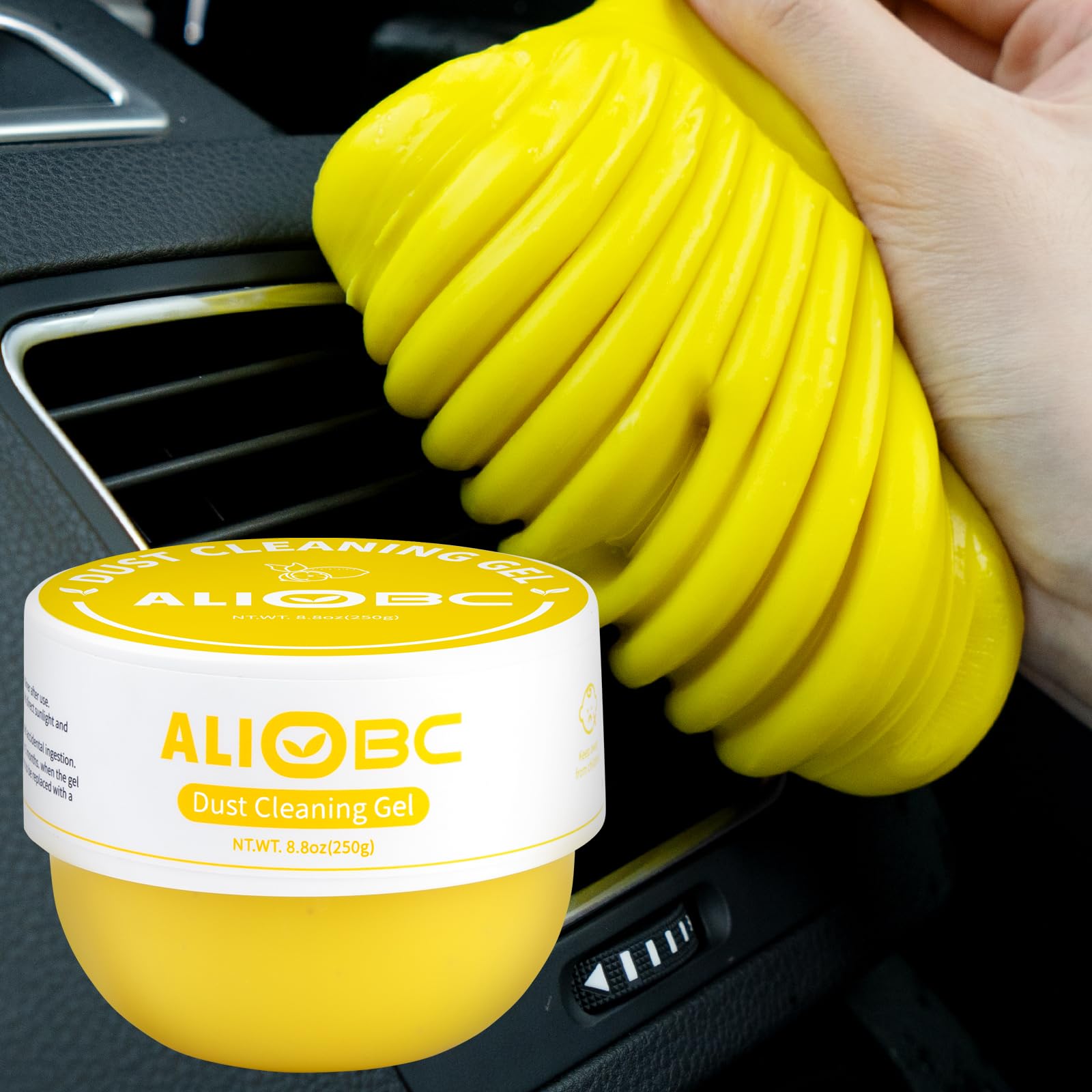 ALIOBC 250g Auto Reinigungsgel für den Innenraum, Auto Reinigung Gel, Reinigungsgel für den Innenraum, Reinigungsgel Universal Staubreiniger, für Auto, Laptop, Drucker, Kameras, Fernbedienung von ALIOBC