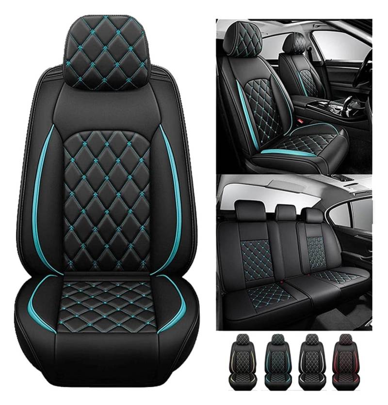 Autositzbezüge Für Jeep Cherokee Liberty,Premium Leder Vorder und Rücksitzbezüge,Autositz-Auflage Universal,PU Leder Sitzschoner,5-Sitzer Universal atmungsaktive,Universal Leder Seasons Protectors ( C von ALKANI