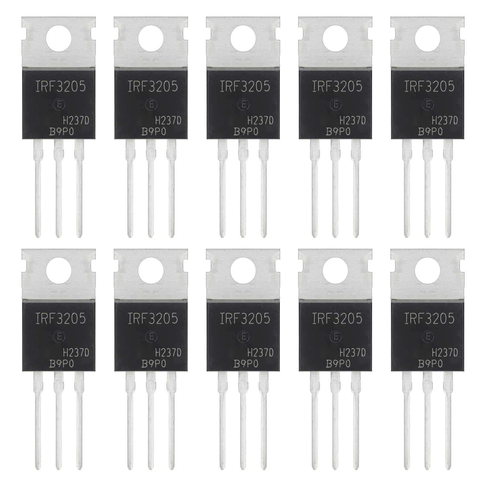 ALLECIN 10 Stück IRF3205 IRF3205PBF MOSFET Transistoren Leistungs Halbleiterprodukte 55V 110A N-Kanal MOSFETS Transistor 55 Volt 110 Ampere TO-220 von ALLECIN