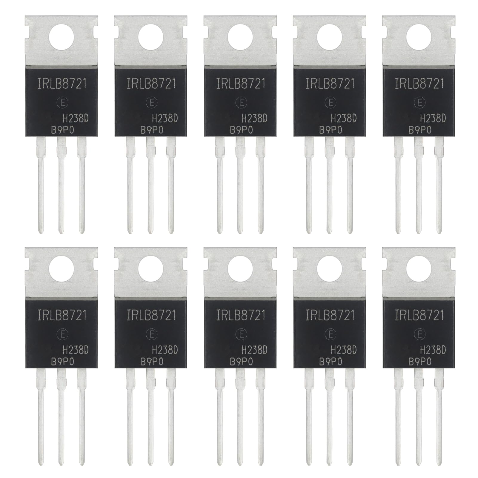 ALLECIN 10 Stück IRLB8721 IRLB8721N IRLB8721PBF MOSFET-Transistoren Leistungs Halbleiterprodukte 30V 62A N-Kanal Mosfets-Transistor 30 Volt 62 Ampere TO-220 von ALLECIN