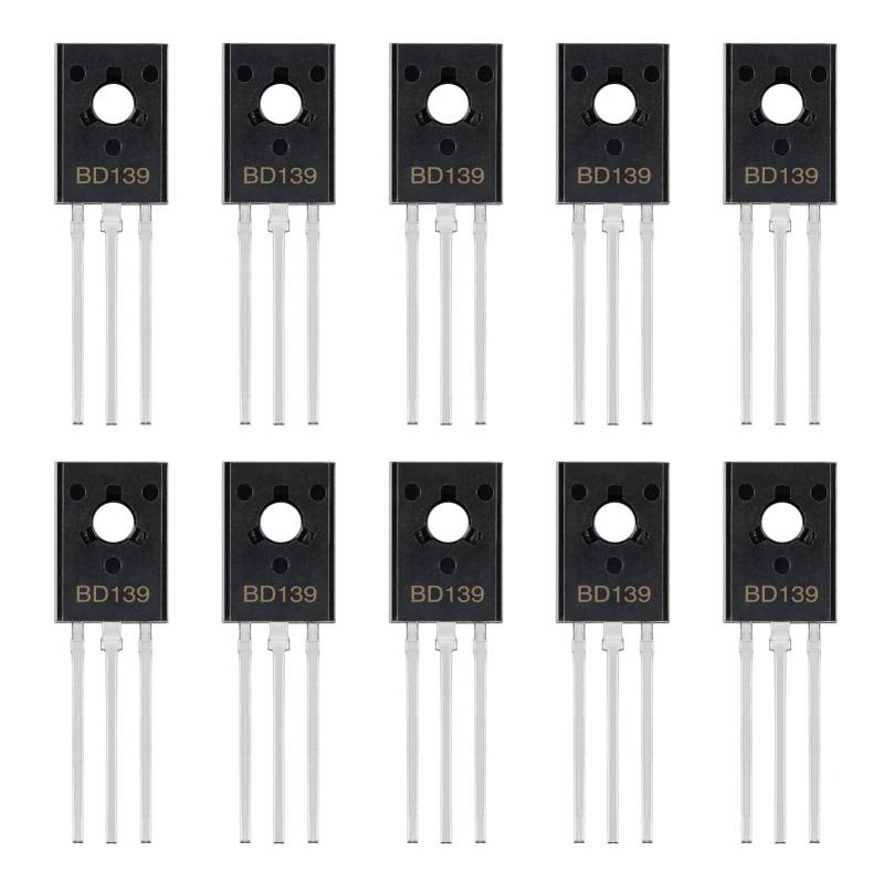 ALLECIN 20 Stück BD139 Leistungstransistor NPN BD 139 Spannungsregler IC Audio Leistungsverstärker Triode Transistor TO-126 1,5A 80V von ALLECIN