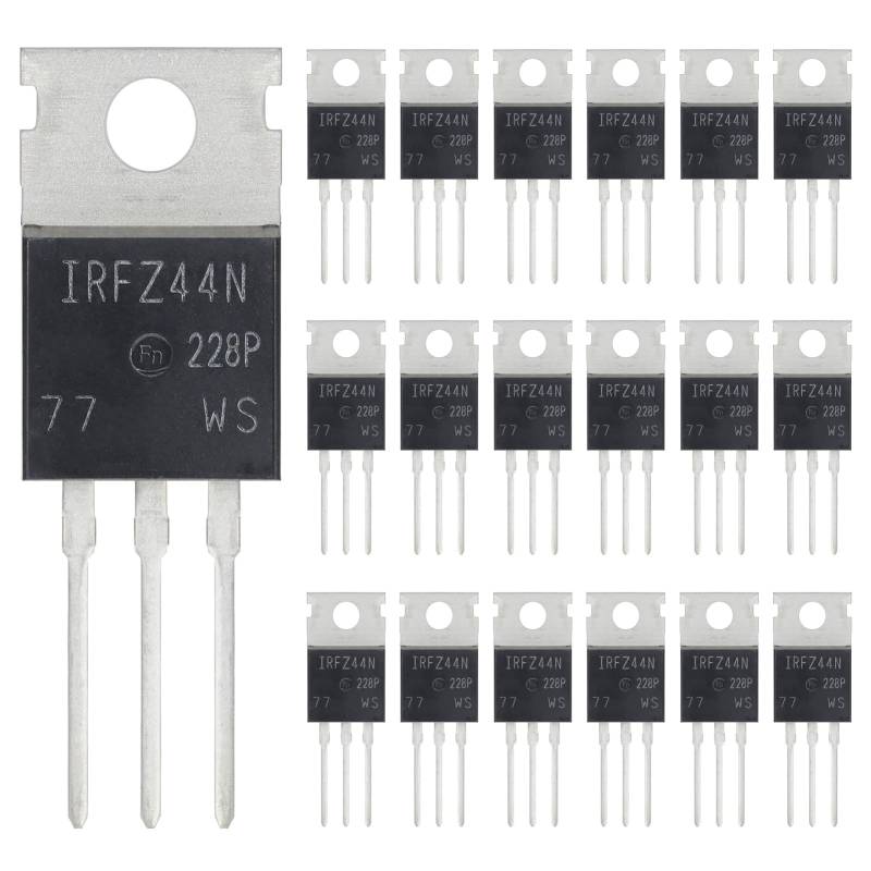 ALLECIN 20 Stück IRFZ44N IRFZ44 IRFZ44PBF MOSFET-Transistoren Leistungstransistor Gleichrichters 49 A 55 V N-Kanal-Gleichrichter 49 Ampere 55 Volt TO-220 von ALLECIN