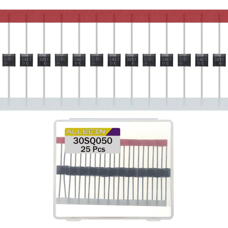 ALLECIN 25 Stück 30SQ050 Schottky Diode Gleichrichter 30A 50V R-6 Axial Dioden Gleichrichterdiode 30Amp 50Volt Rectifier Diodes für Solarpanel von ALLECIN