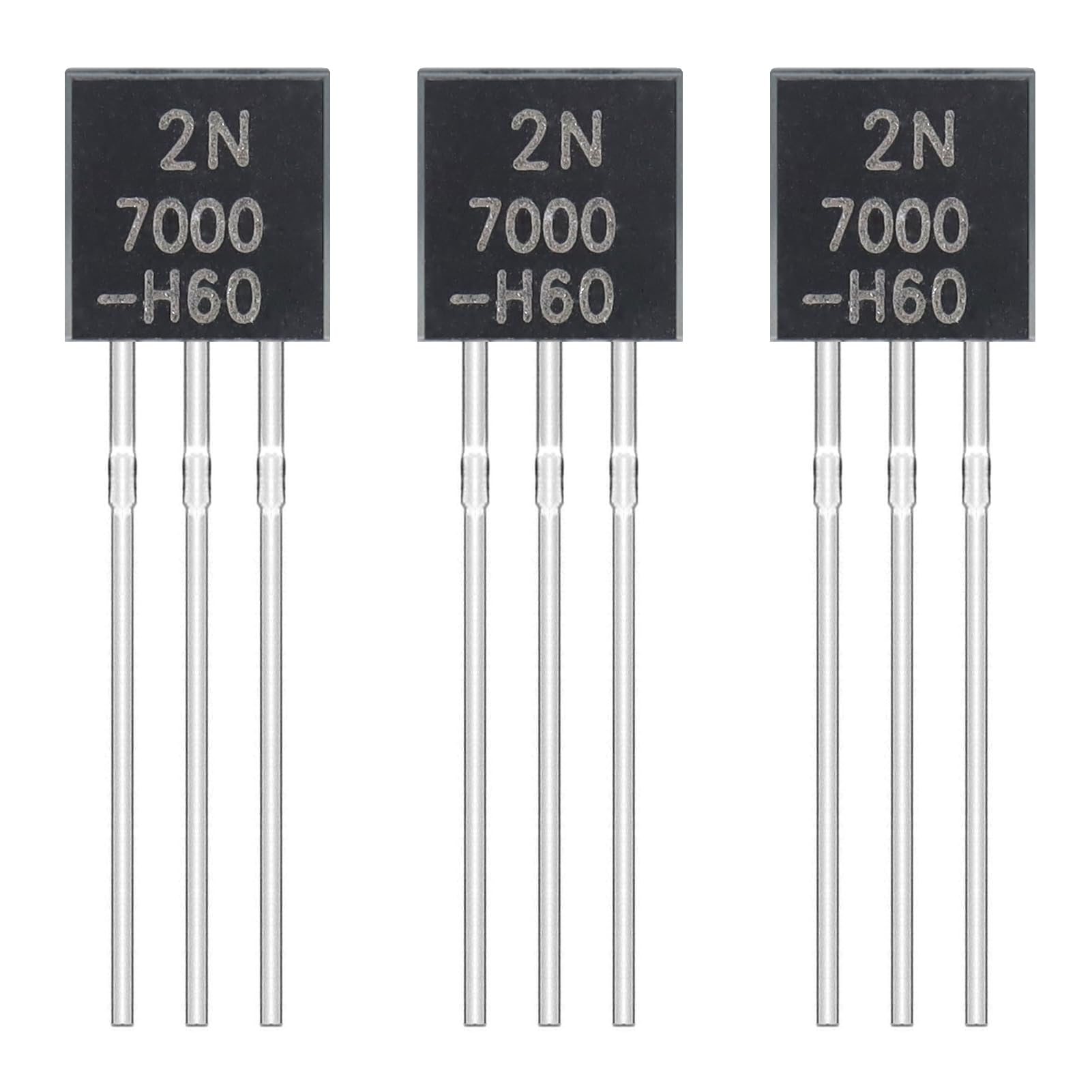 ALLECIN 2N7000 Mosfet Transistor TO-92 N-Kanal Feldeffekttransistor für Haushaltsindustrie und DIY 200mA 60V (Packung mit 100 Stück) von ALLECIN