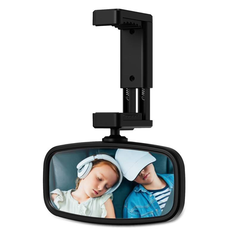 Spiegel Auto Baby Rückbank, Autospiegel Baby Rücksitz mit Haken Clip, 360°Einstellbar, Hergestellt aus ABS-Gehäuse, Baby Zubehör Auto für Die Meisten Familienautos von ALLILUYAA