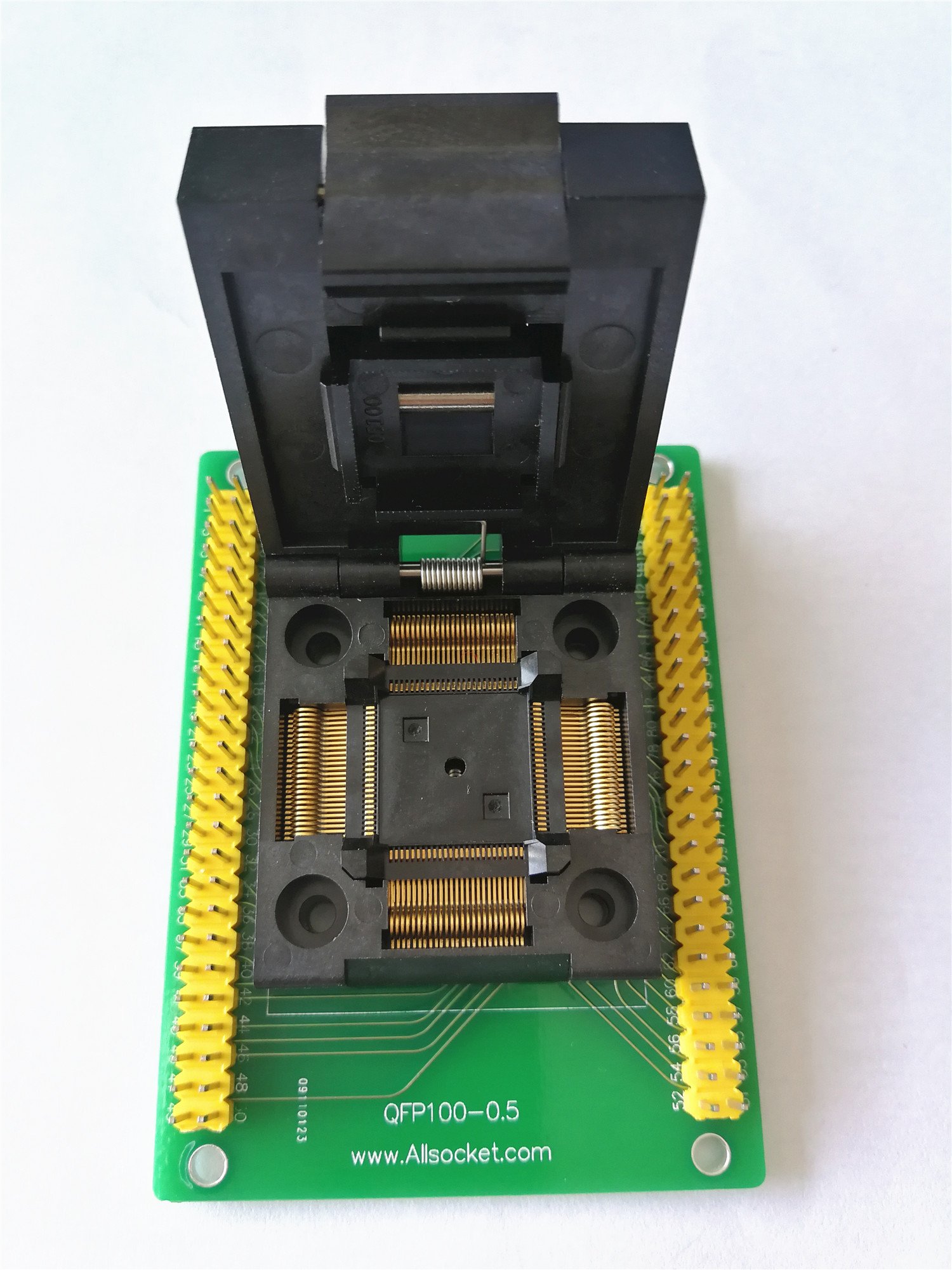 ALLSOCKET QFP100-0.5 QFP100 TQFP100 QFP100 to DIP100 Programming Adapter OTQ-100-0.5-09 0.5mm Pitch 14X14mm IC Dimension Clamshell Adapter Soldering Version(QFP100-0.5-ACL) von ALLSOCKET