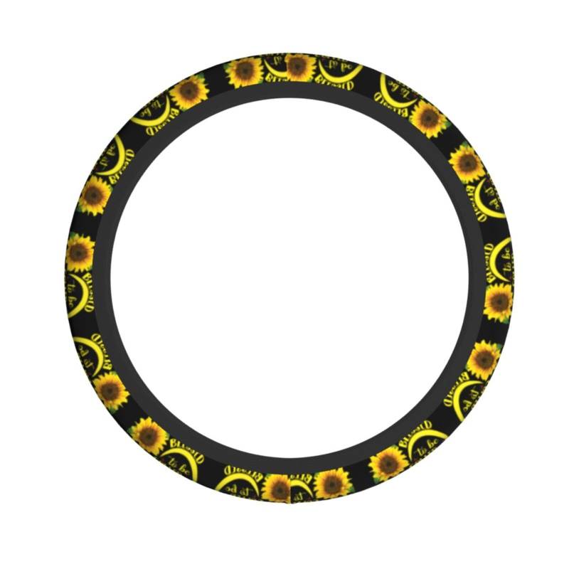 Blessed To Be Called Sunflower Elastic Steering Wheel Cover Fabric Steering Wheel Cover Car Interior von ALLiYa