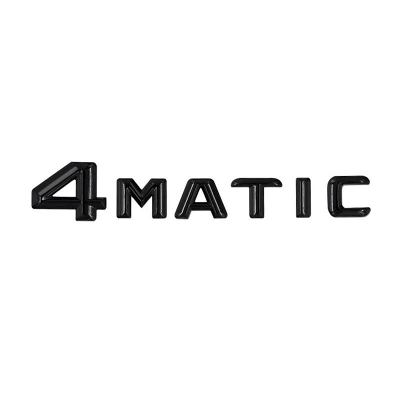ALMVIS 3D 4MATCI 4 MATIC Buchstaben Kofferraum Emblem Abzeichen Passend for Mercedes Benz W203 W204 W205 W176 4matic Emblem Logo Aufkleber Zubehör Auto-Logo-Aufkleber(Glossy Black 14-16) von ALMVIS