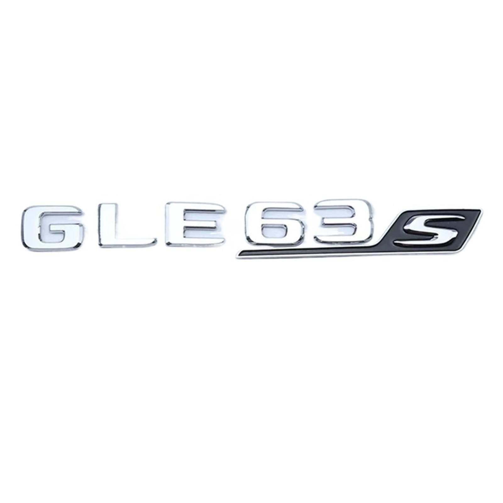 ALMVIS 3D ABS Auto Hinten Stamm Aufkleber Emblem Logo GLE63S Abzeichen Fit for Mercedes AMG CE GLC GLE 63 S W205 w204 W213 W212 X253 W167 W166 C292 Auto-Logo-Aufkleber(GLE63S Silver) von ALMVIS