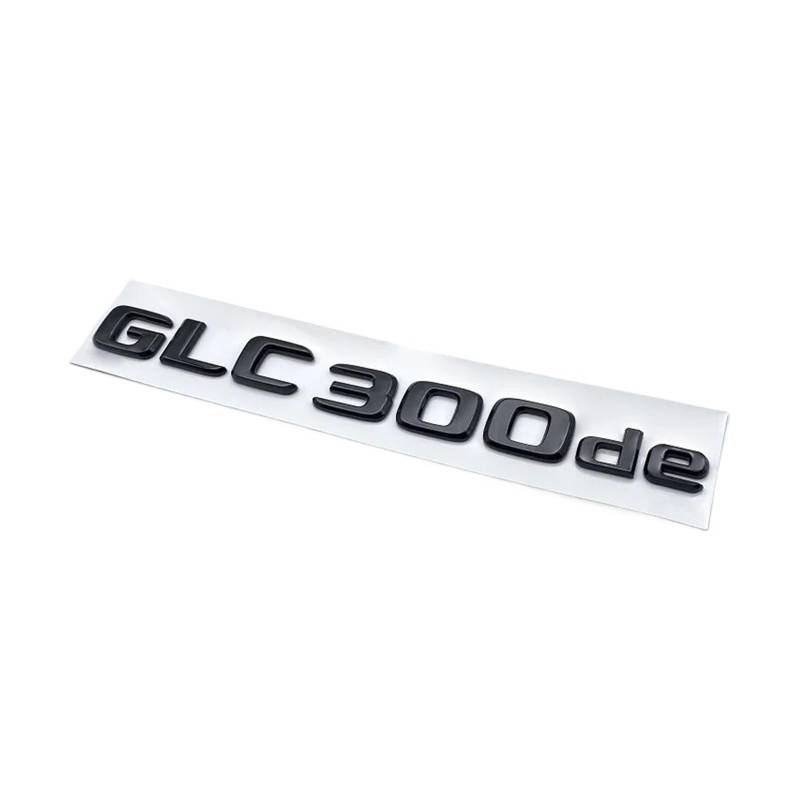 ALMVIS 3D Chrom Schwarz Buchstaben GLC300de GLC300e GLC350e GLC400e 4Matic Emblem Fit for Mercedes Benz GLC X253 Auto Stamm Logo Aufkleber Auto-Logo-Aufkleber(GLC300de,Giossy black) von ALMVIS