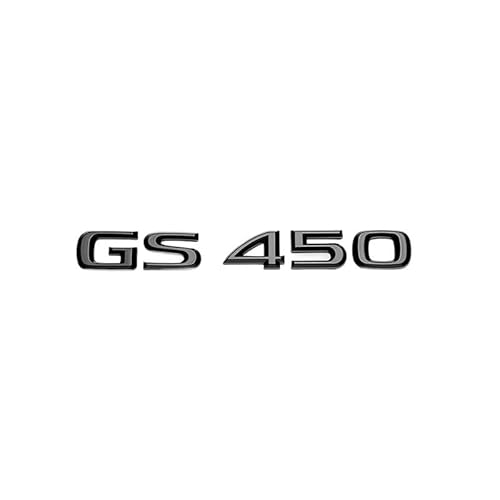 ALMVIS 3D Chrom glänzend Schwarze ABS-Buchstaben GS200t GS250 GS300 GS400 GS460 GS450h HYBRID-Emblem passend for Lexus Auto-Kofferraum-Logo-Abzeichen-Aufkleber Auto-Logo-Aufkleber(GS450,Silver) von ALMVIS