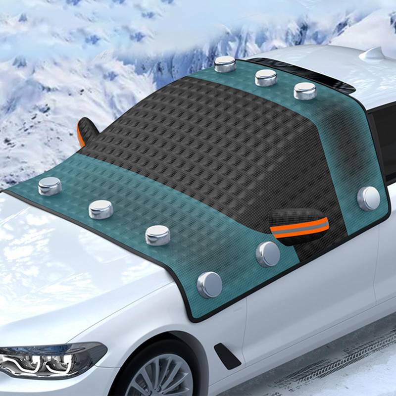 ALNILK Auto-Windschutzscheibenabdeckungen für den Winter: Magnetische Auto-Schutzabdeckung mit Spiegelabdeckungen, dick, schützt vor Schnee, Frost, passend für die meisten Autos von ALNILK