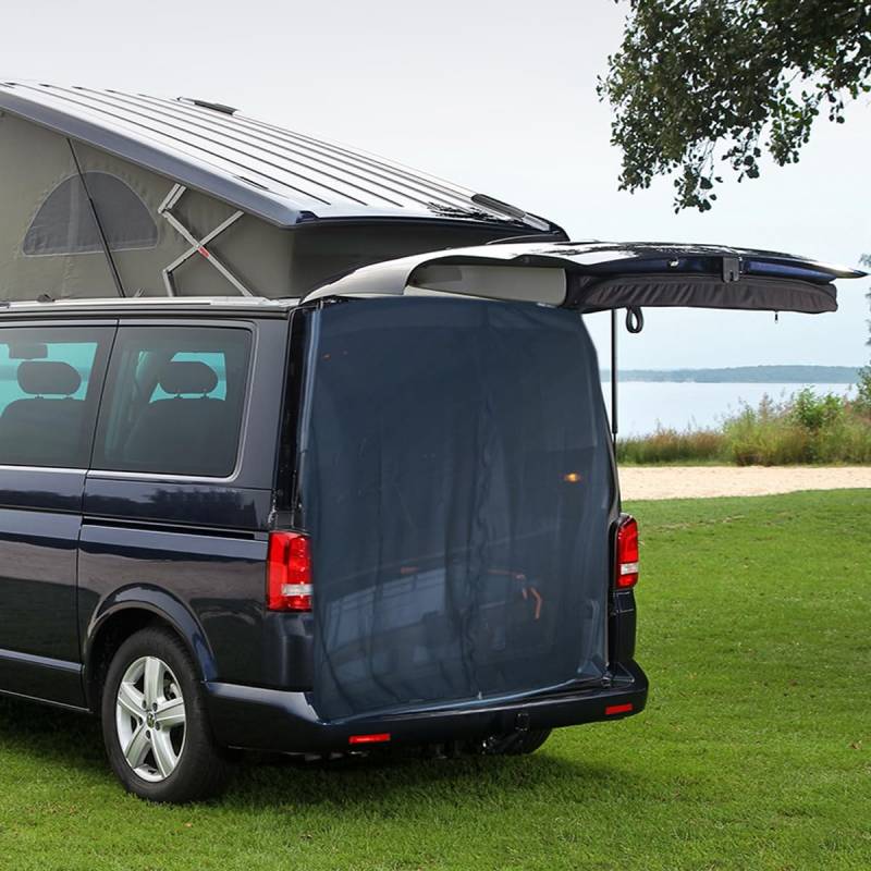 ALNIYATX Heckklappe Flügeltür Kofferraumabdeckung Sonnenschutz Sonnenschutz Vorhänge Magnetisch Fliegengitter Schwarz Mesh Moskitonetz für Dach Wohnmobil Wohnwagen Camping Zubehör von ALNIYATX