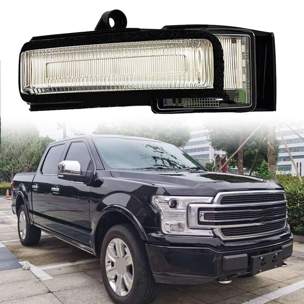 ALOEU Auto Rückspiegel Blinker für F-ord F-150 Raptor 2015-2021, Rückspiegel Signalleuchte Außenspiegel Kontrollleuchte Blinker Abdeckung Links Rechts Zubehör,Halogen-Right von ALOEU