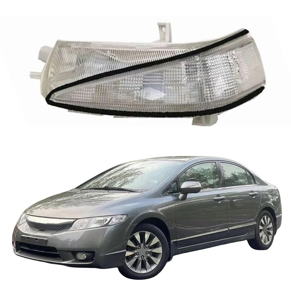 ALOEU Auto Rückspiegel Blinker für H-ond Civic FA1 2006-2011, Rückspiegel Signalleuchte Außenspiegel Kontrollleuchte Blinker Abdeckung Links Rechts Zubehör 34350-SNB-013,Left von ALOEU