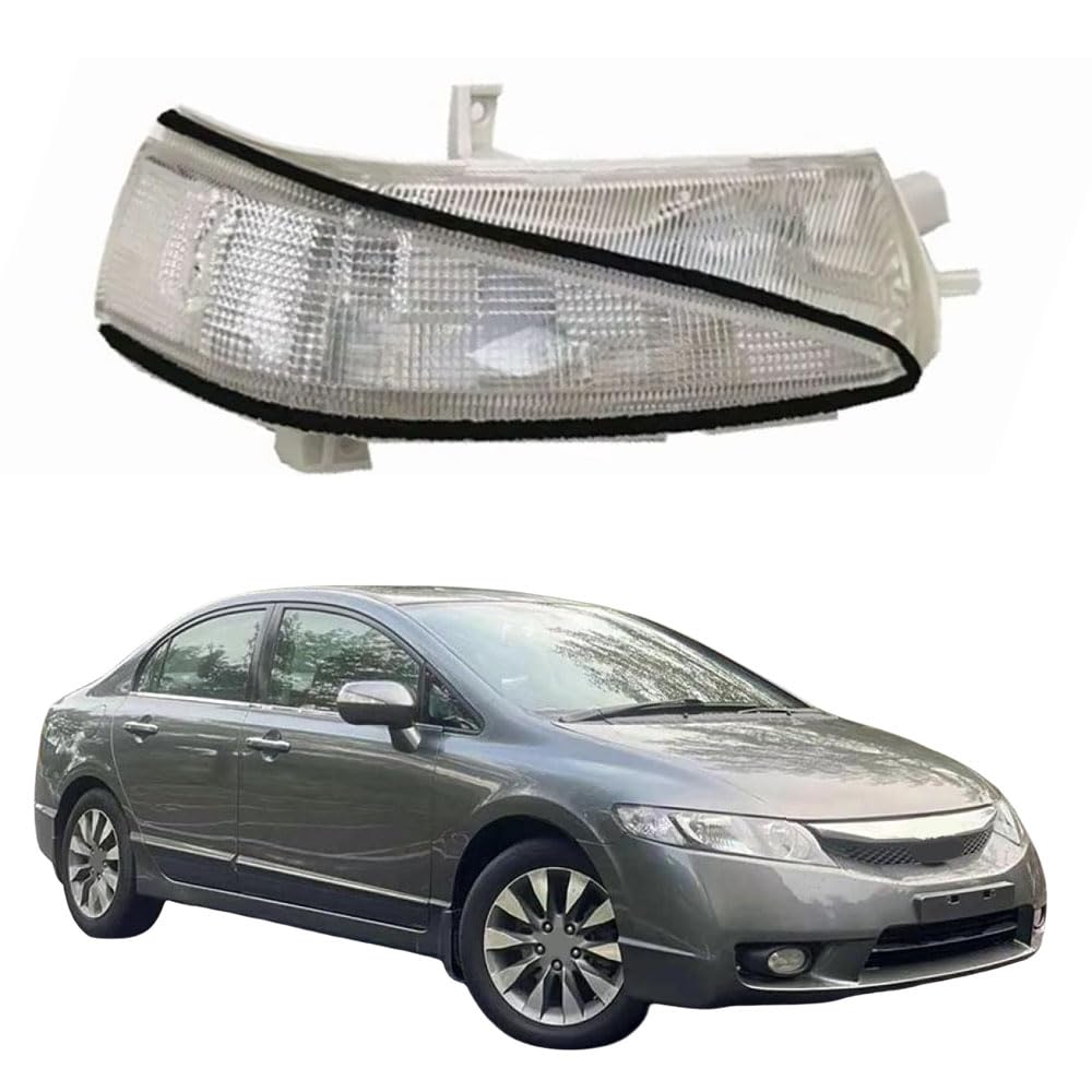 ALOEU Auto Rückspiegel Blinker für H-ond Civic FA1 2006-2011, Rückspiegel Signalleuchte Außenspiegel Kontrollleuchte Blinker Abdeckung Links Rechts Zubehör 34350-SNB-013,Right von ALOEU