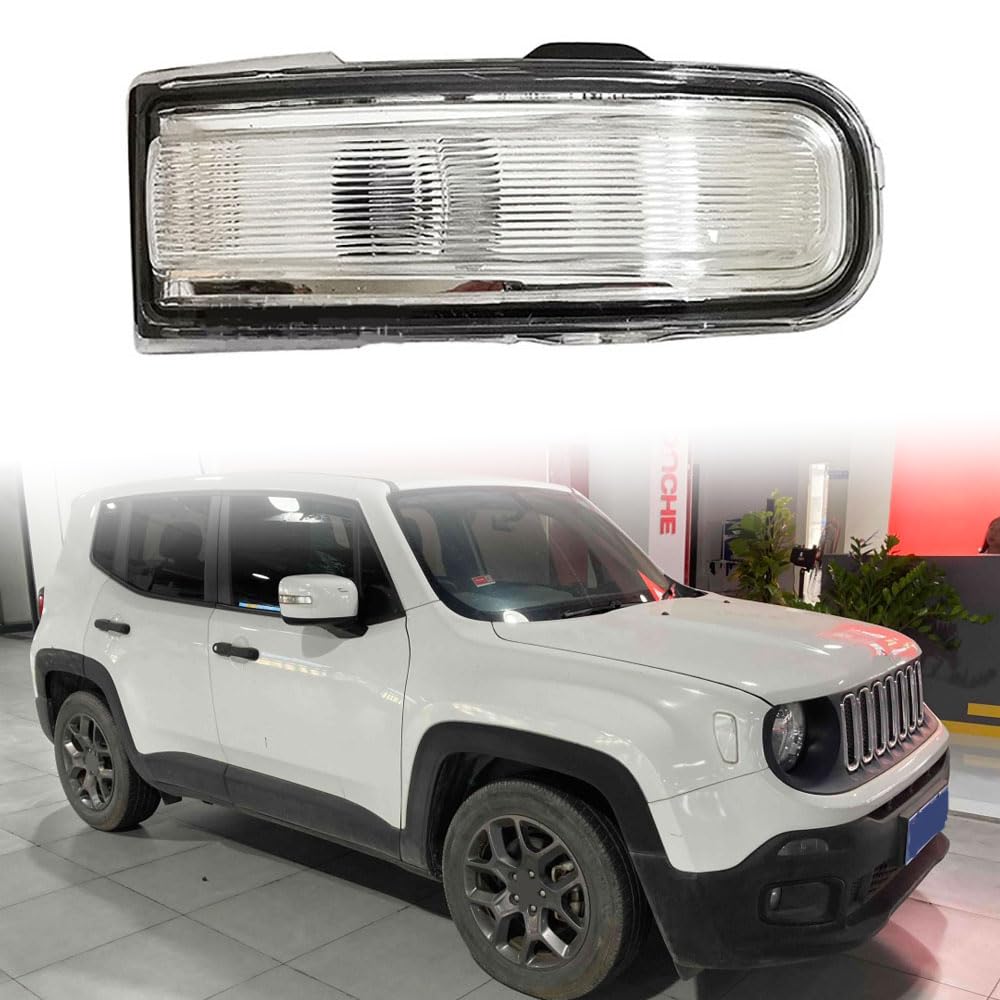 ALOEU Auto Rückspiegel Blinker für Renegade 2016-2021, Rückspiegel Signalleuchte Außenspiegel Kontrollleuchte Blinker Abdeckung Links Rechts Zubehör,Right von ALOEU