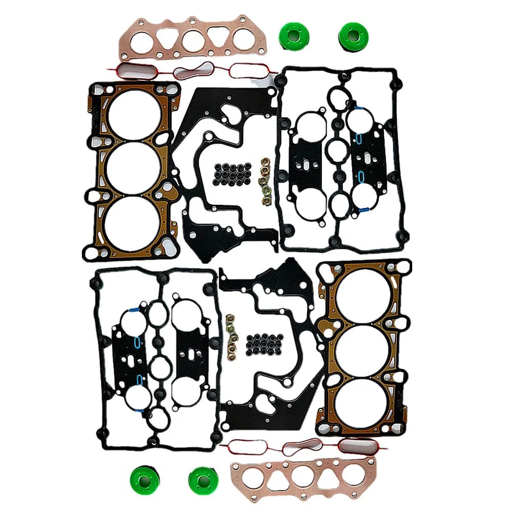 Kompatibel mit A6 3.0 Modellen vorne 3.0 Motor Zylinderkopfdichtung Reparatursatz 078103610E 078198025A 06C103171A von ALOFdH